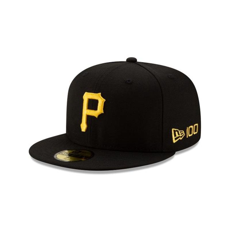 MLB Pittsburgh Pirates Team Color 59Fifty Fitted (LVT2121) - Black New Era Caps